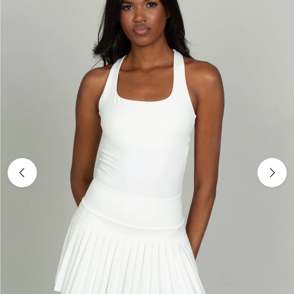 White Racerback Tennis Dress - Women